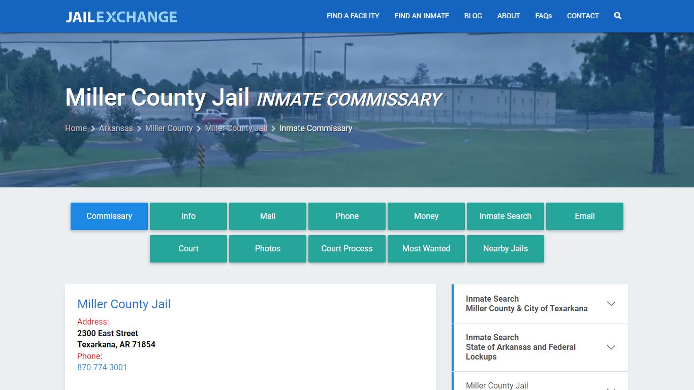 Inmate Commissary, Care Packs - Miller County Jail, AR